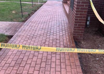 Stamped Concrete Commwercial Walkway Brick Stamped